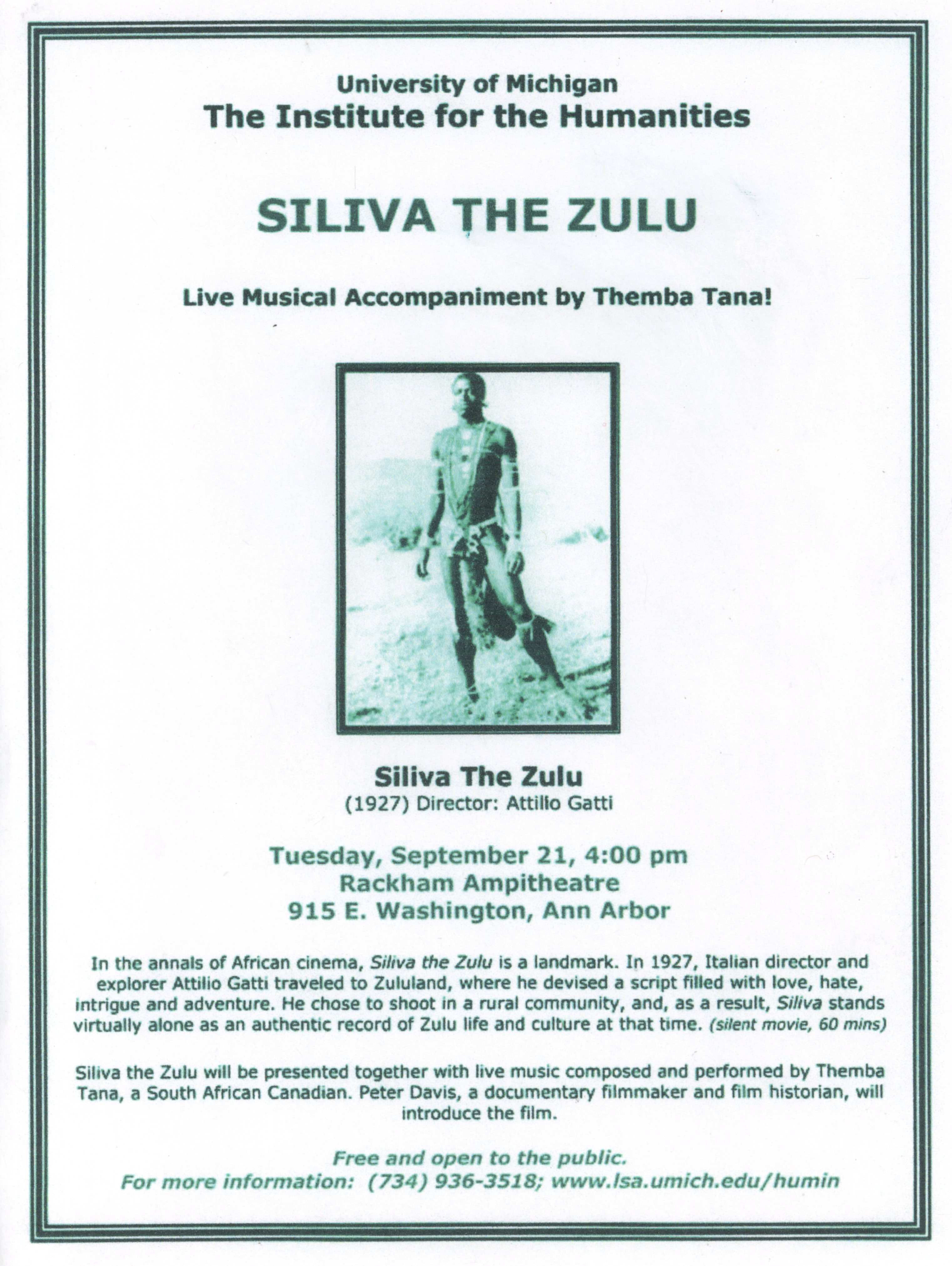 Screening - Siliva The Zulu.