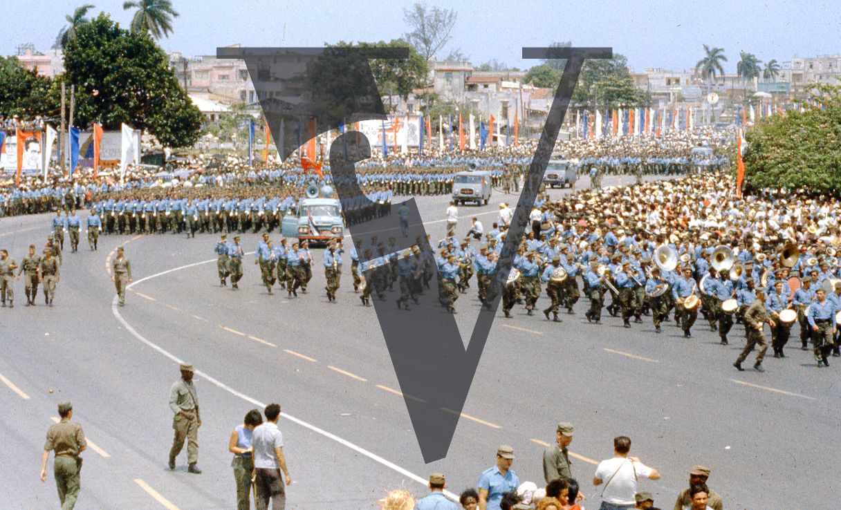 Cuba, Havana, May 1st Parade, military parade.