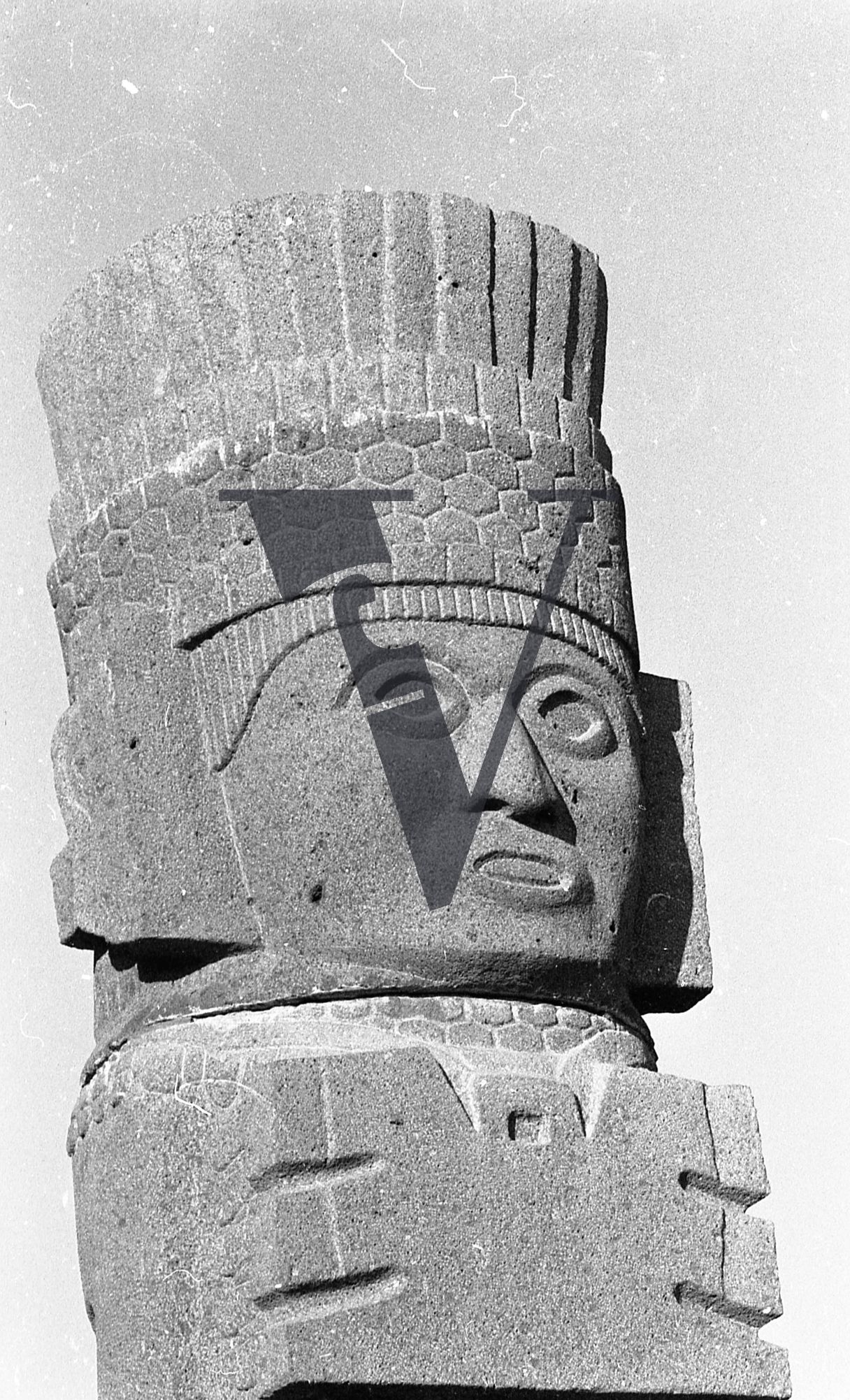 Mexico, Aztec sculpture, totem.