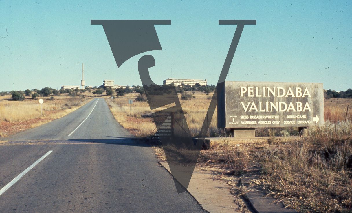 South Africa, Gauteng province, road, Valindaba nuclear plant.