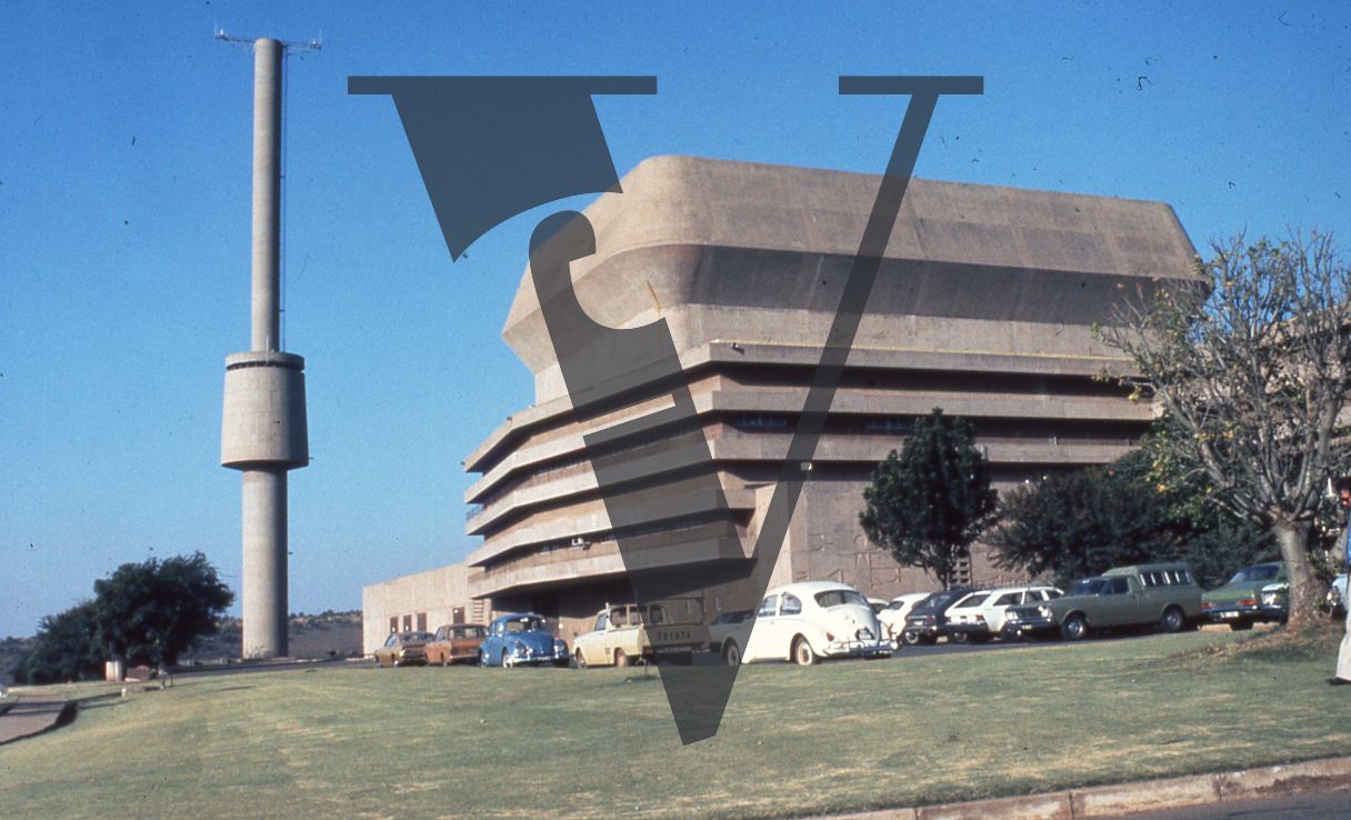 South Africa, Gauteng province, Valindaba nuclear plant, cars.