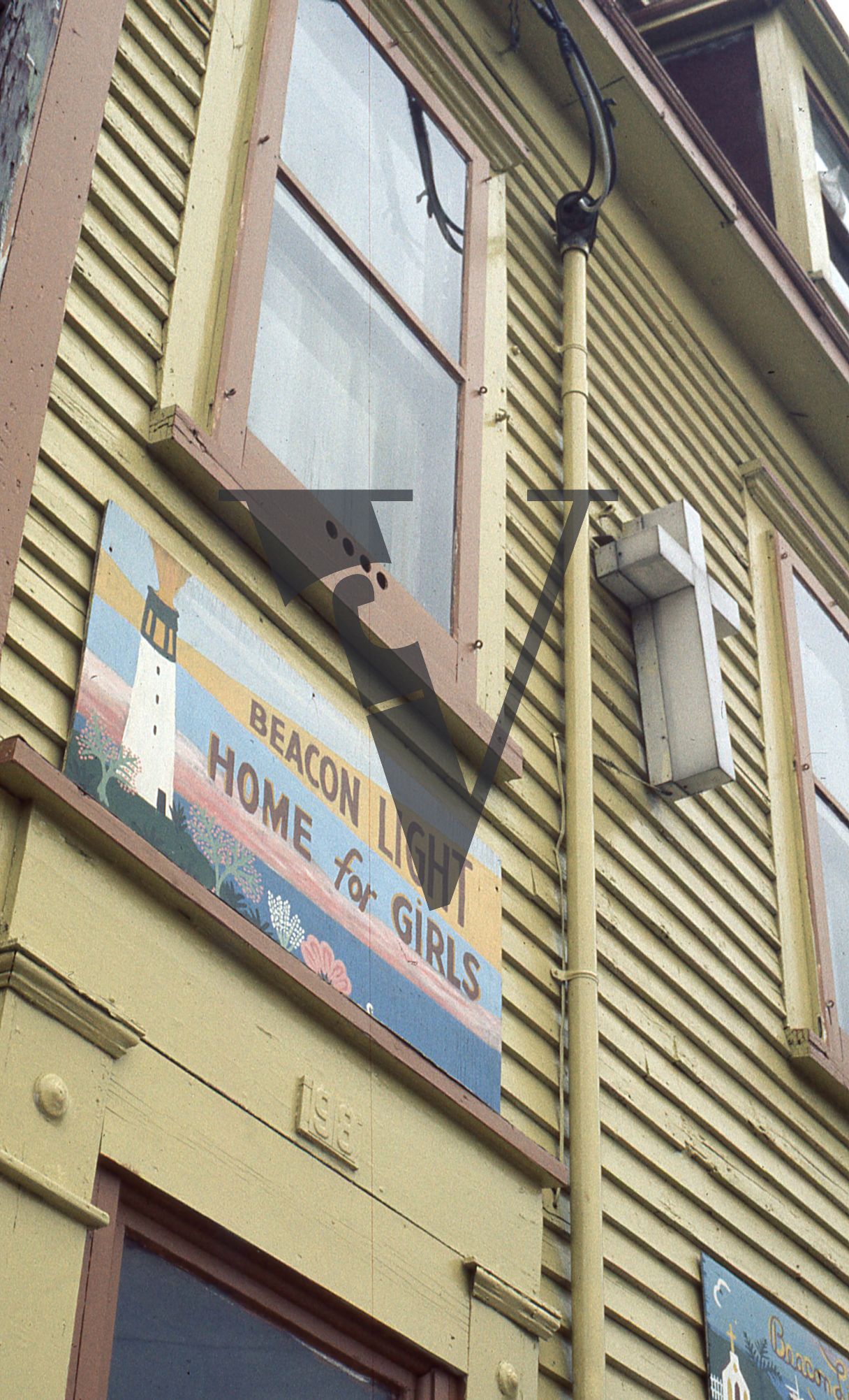 Newfoundland, St. Johns, capital city, signage, Beacon Light Home For Girls.