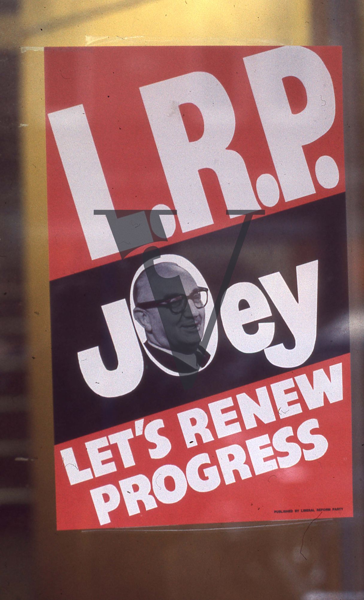 Newfoundland, Joey Smallwood, Liberal Reform poster, Let's Renew Progress.