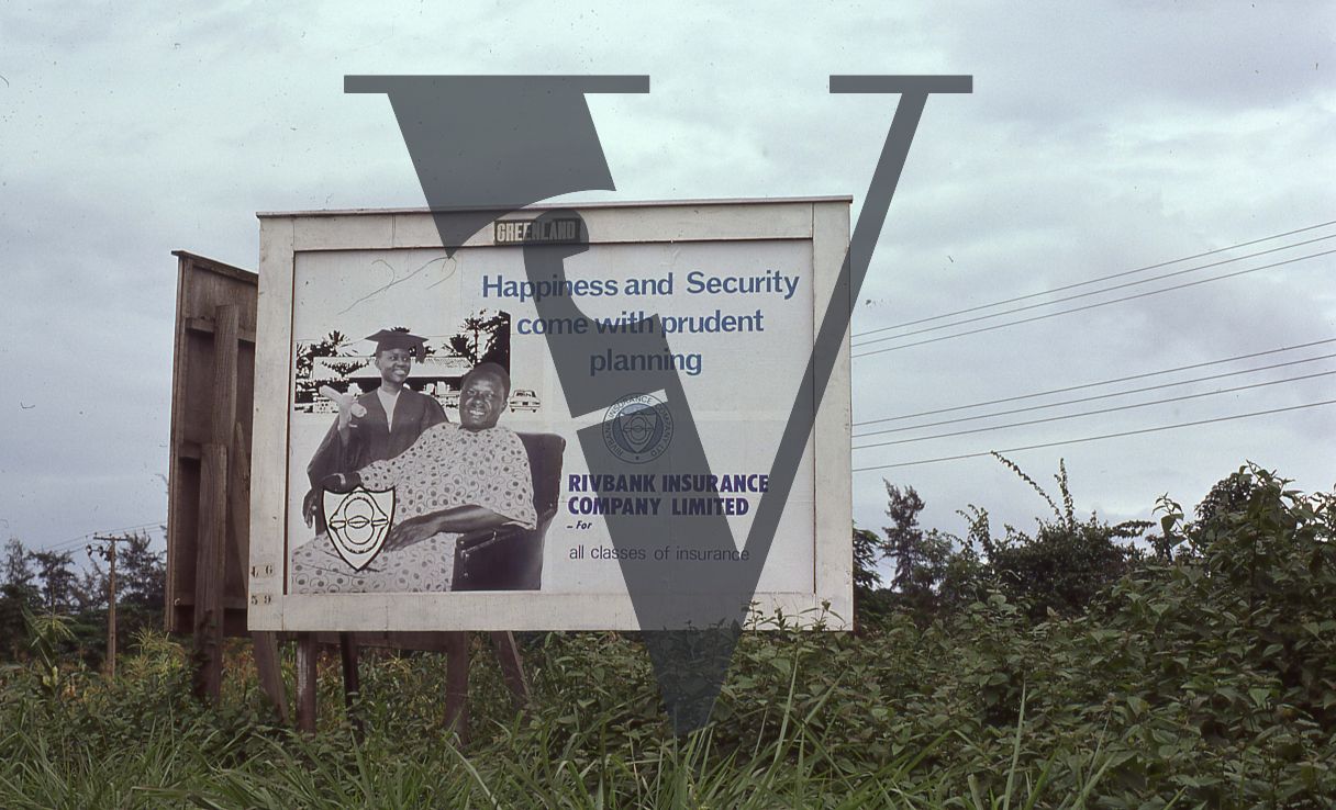 Nigeria, billboard sign for Rivbank Insurance Limited.