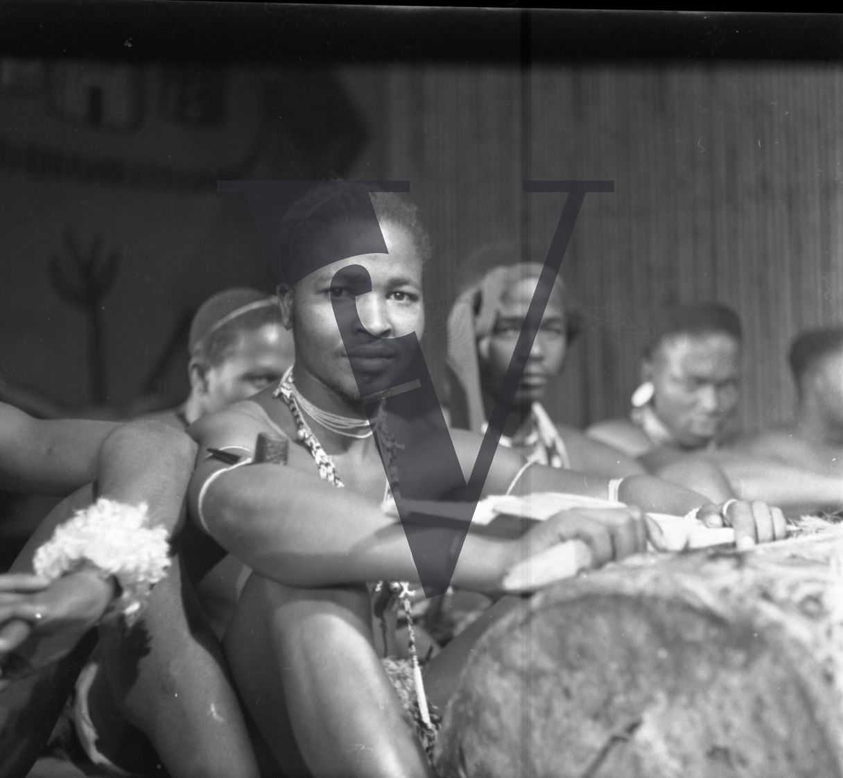 African Jim, dance troupe (Negative).
