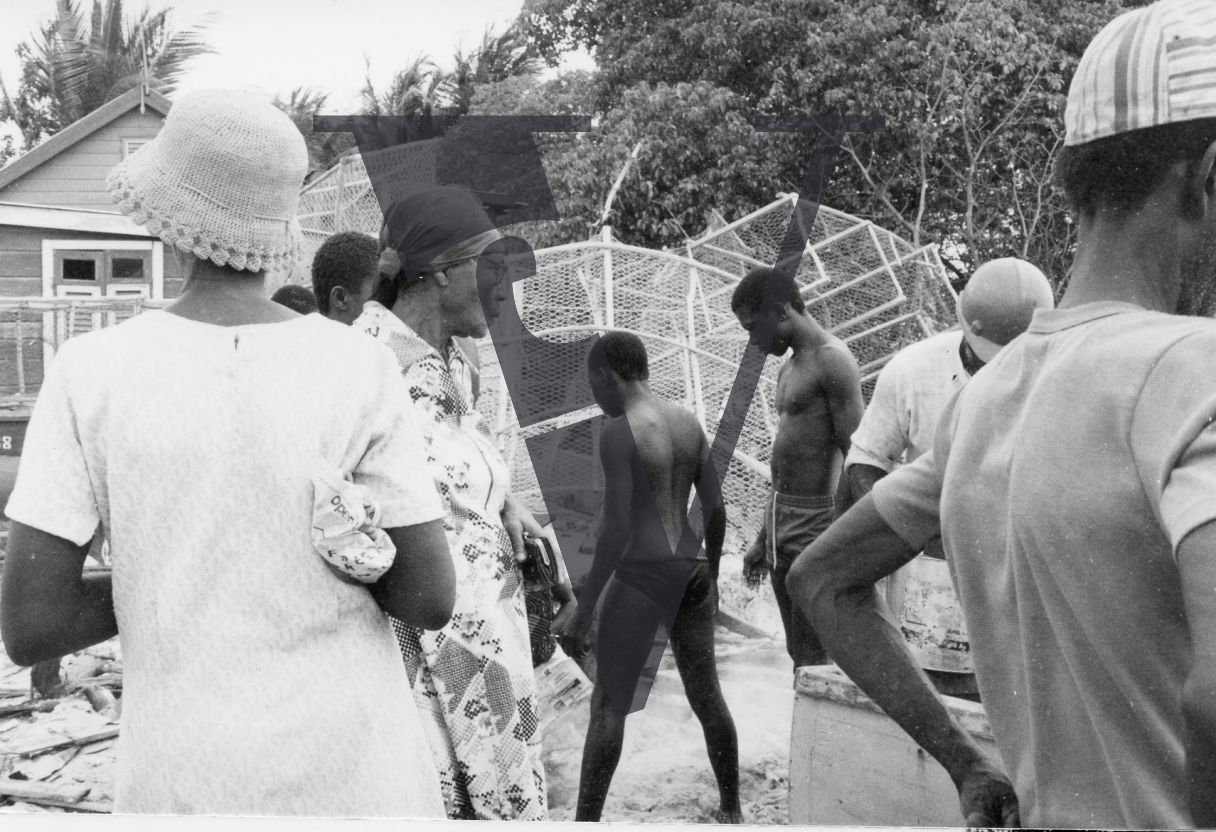 Barbados, people, fishing nets.