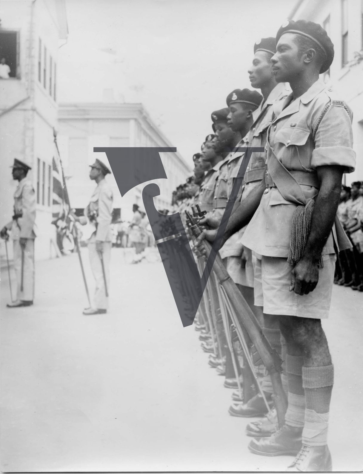 Belize, parade, soldiers in uniform, guns, military.