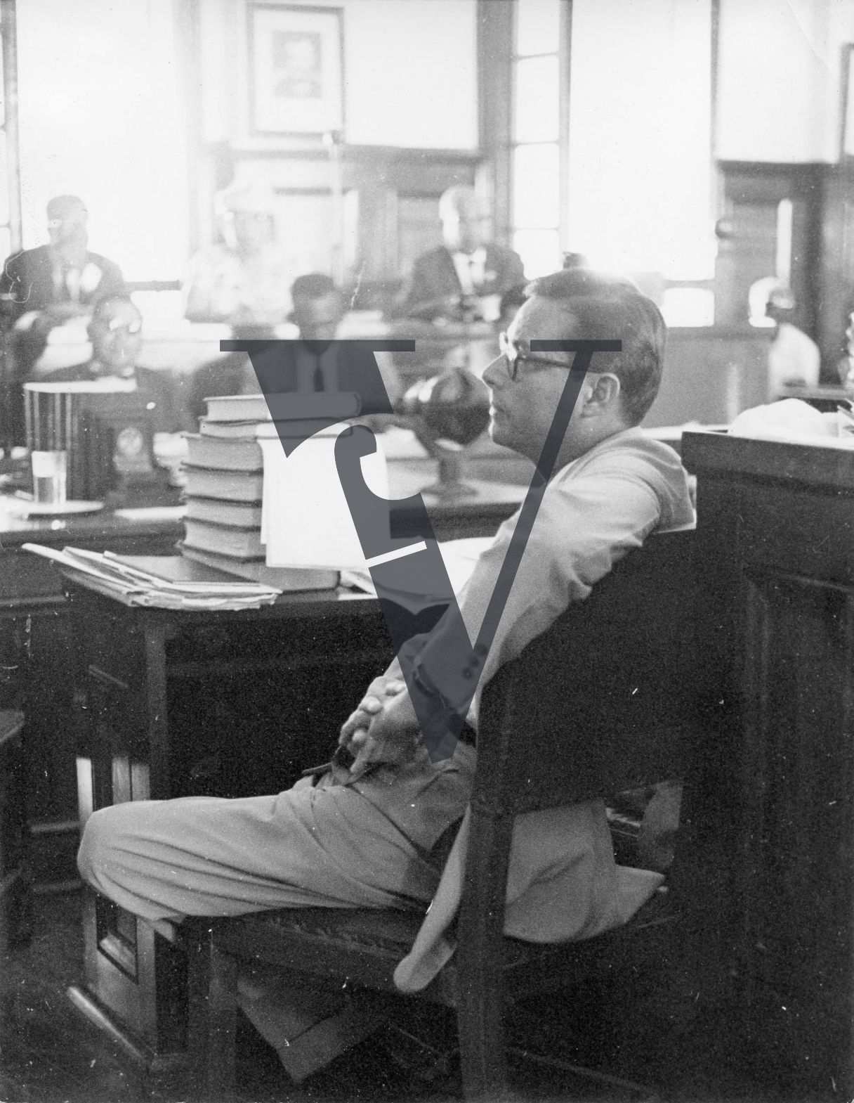 Belize, George Cadle Price in courtroom.