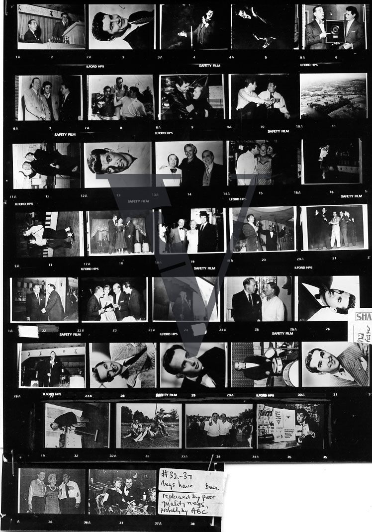 Entertainers, contact sheet.