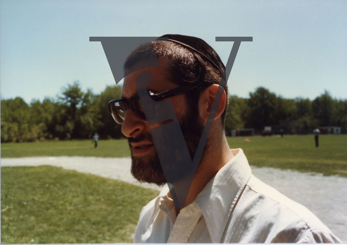Orthodox Jews playing baseball, Hasidic, medium close-up.