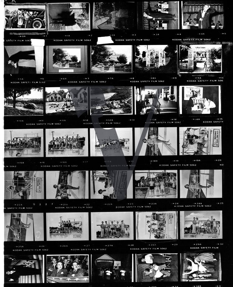 Holidaymakers, contact sheet.