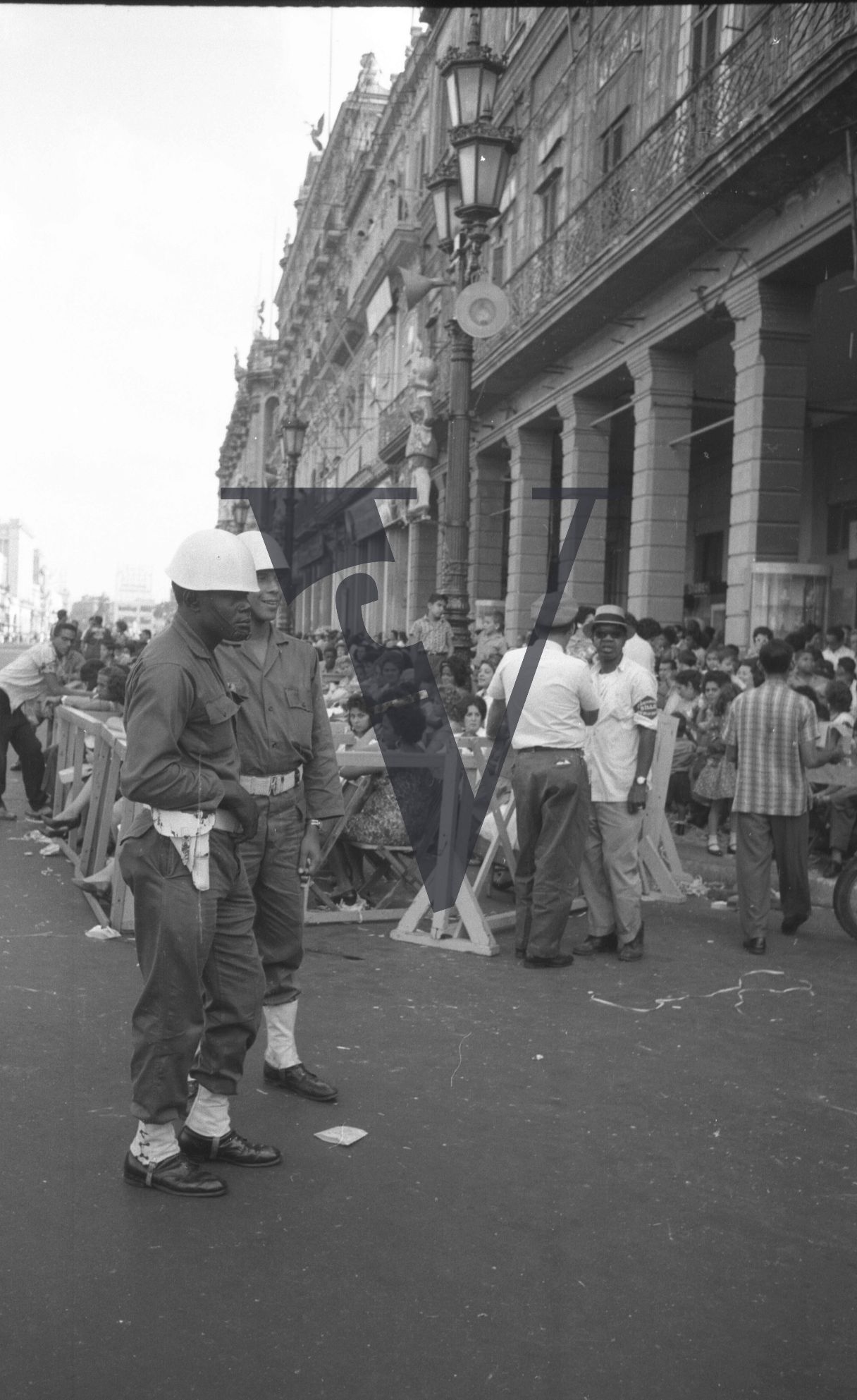 Cuba, Havana Carnival, police and parade.