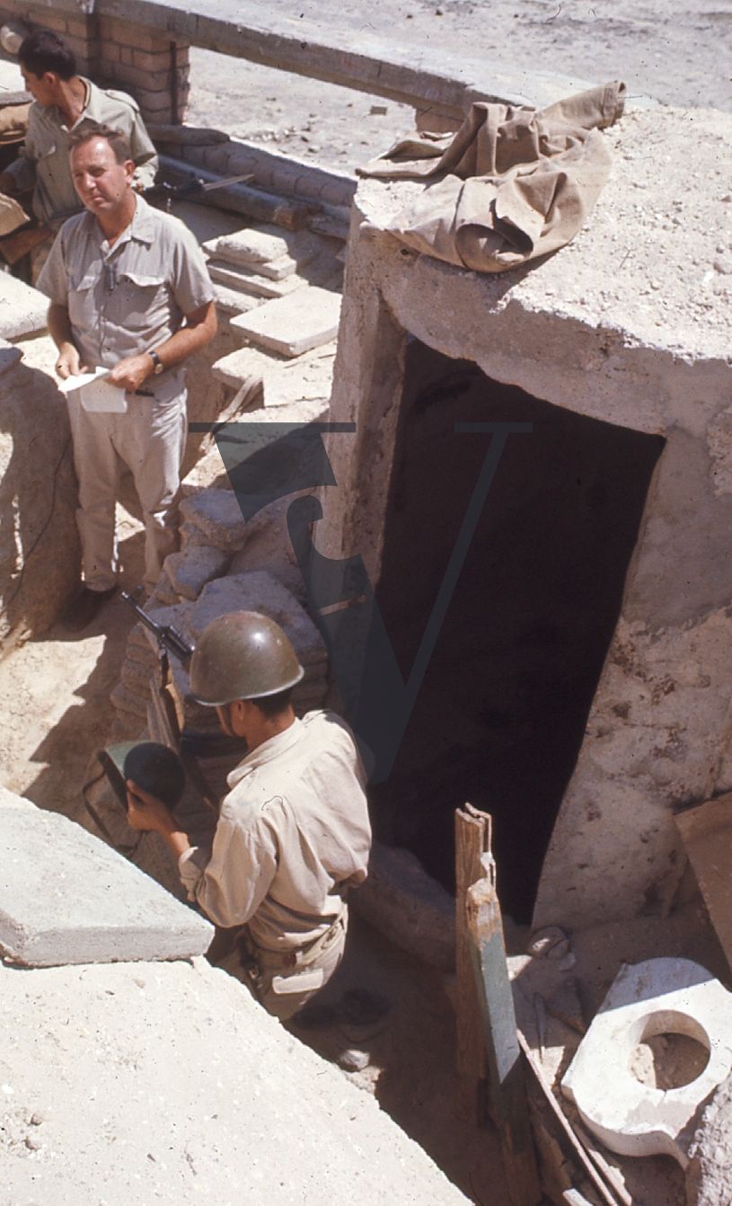 Egypt, Alexandria, Mediterranean, soldiers in trench.
