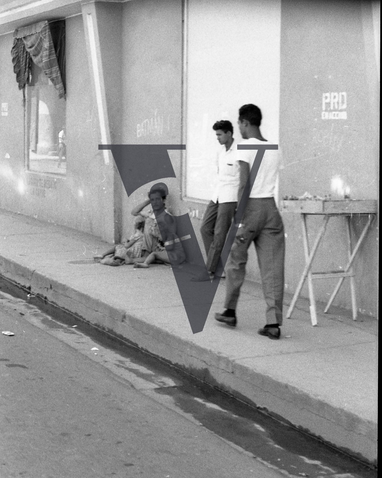 Dominican Republic, street scene, beggar, PRD.