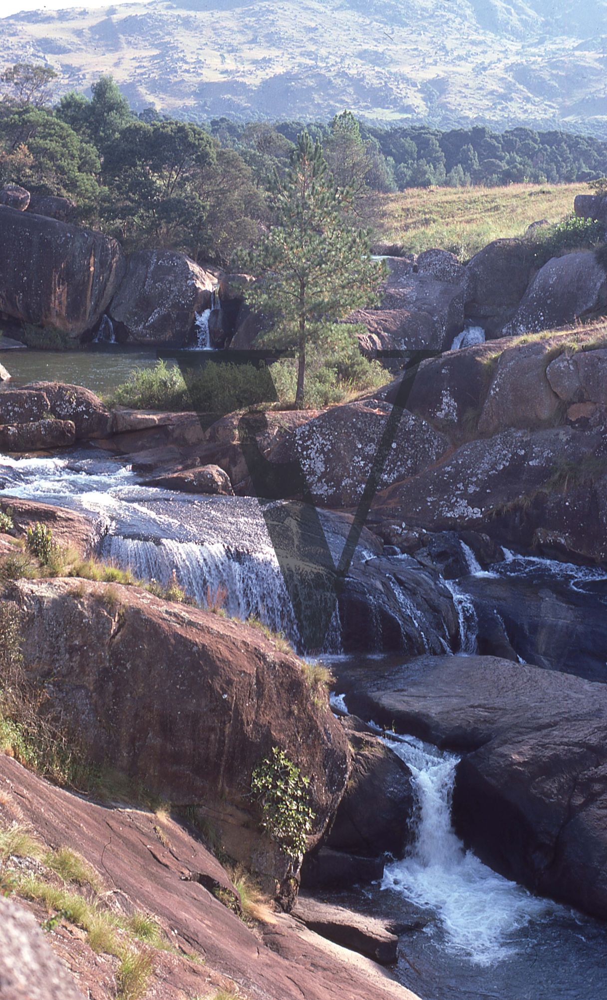 Eswatini, (formerly Swaziland), lansdscape, rolling water.