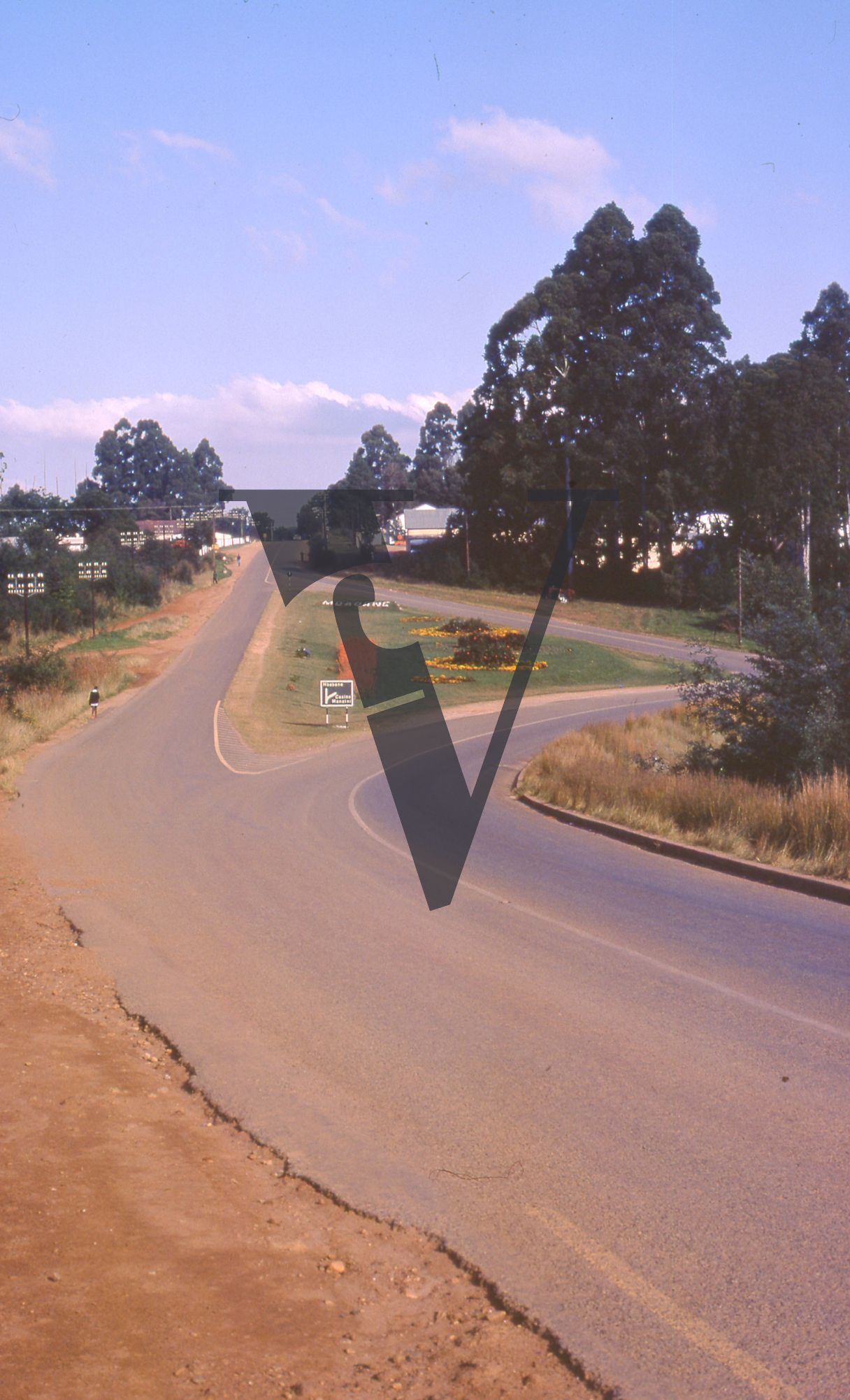 Eswatini, (formerly Swaziland), fork in the road.