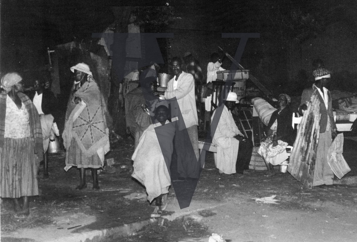 Sophiatown, people evicted from homes, poverty, children and adults.