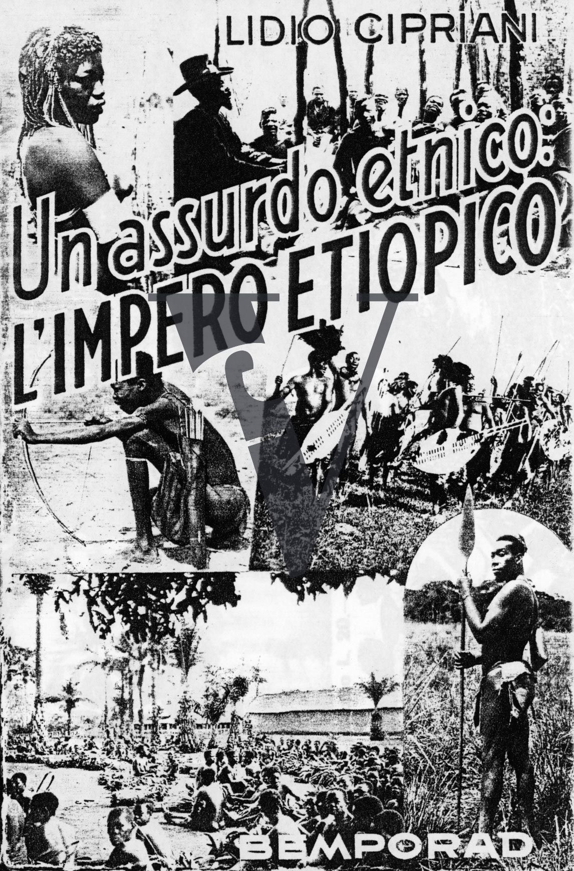 Siliva the Zulu, Lidio Cipriani, front cover book, Ethiopian Empire.