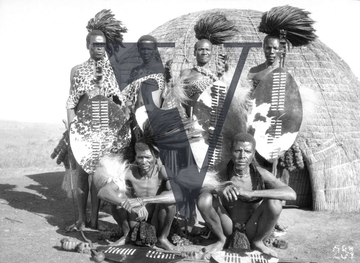 Siliva the Zulu, Production still, Zulu warrior shileds.