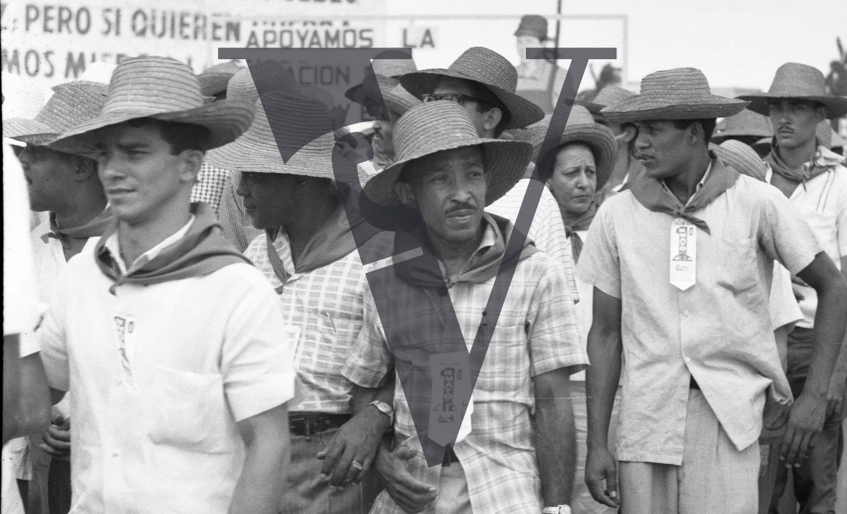 Cuba, Havana, May 1st, parade farmers.