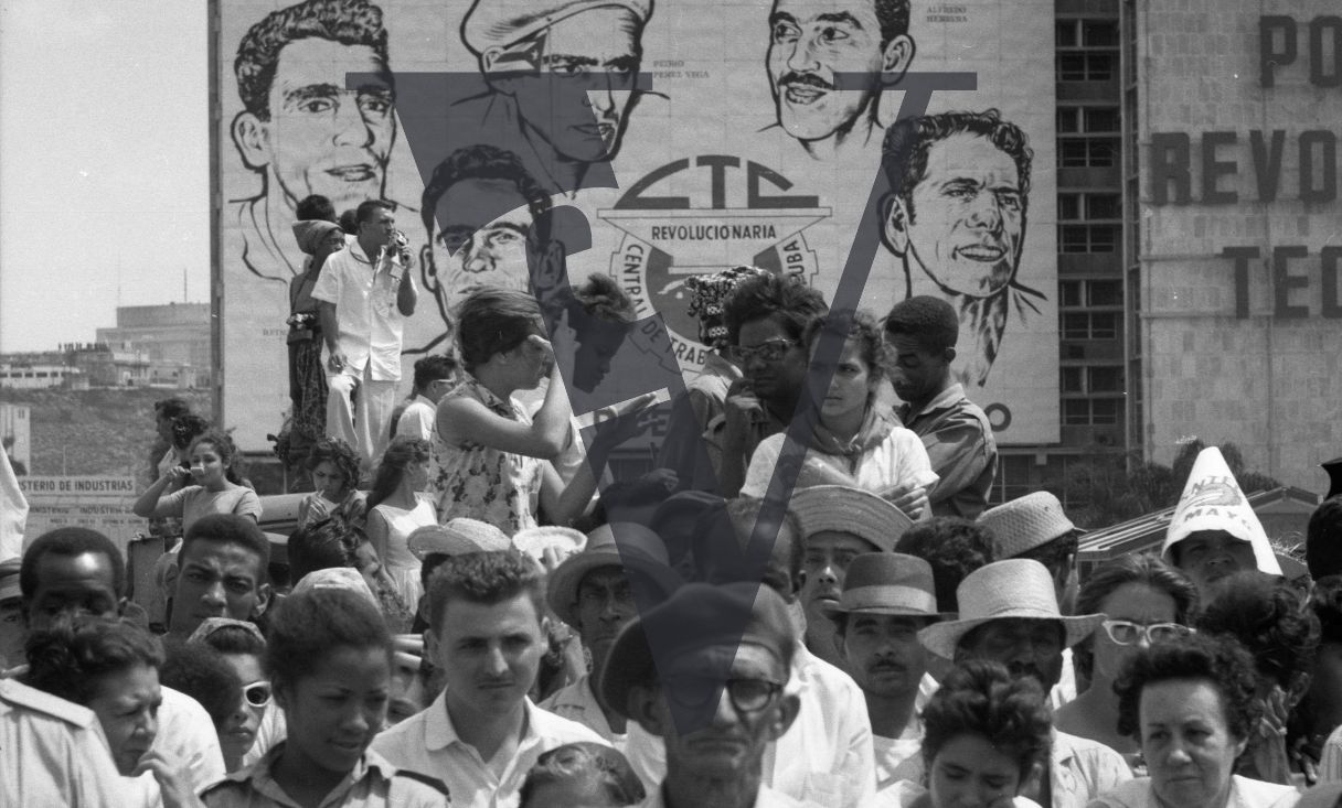 Cuba, Havana, May 1st, onlookers.