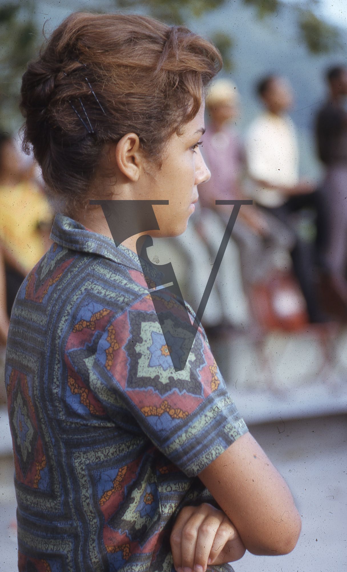 Jamaica, Jamaica, Woman watching on in 60s fashions.