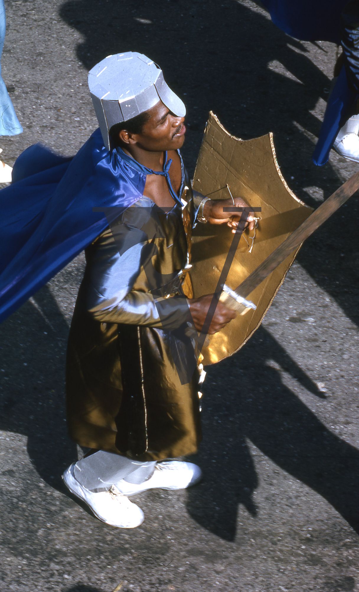 Jamaica, Man at carnival in knight costume.