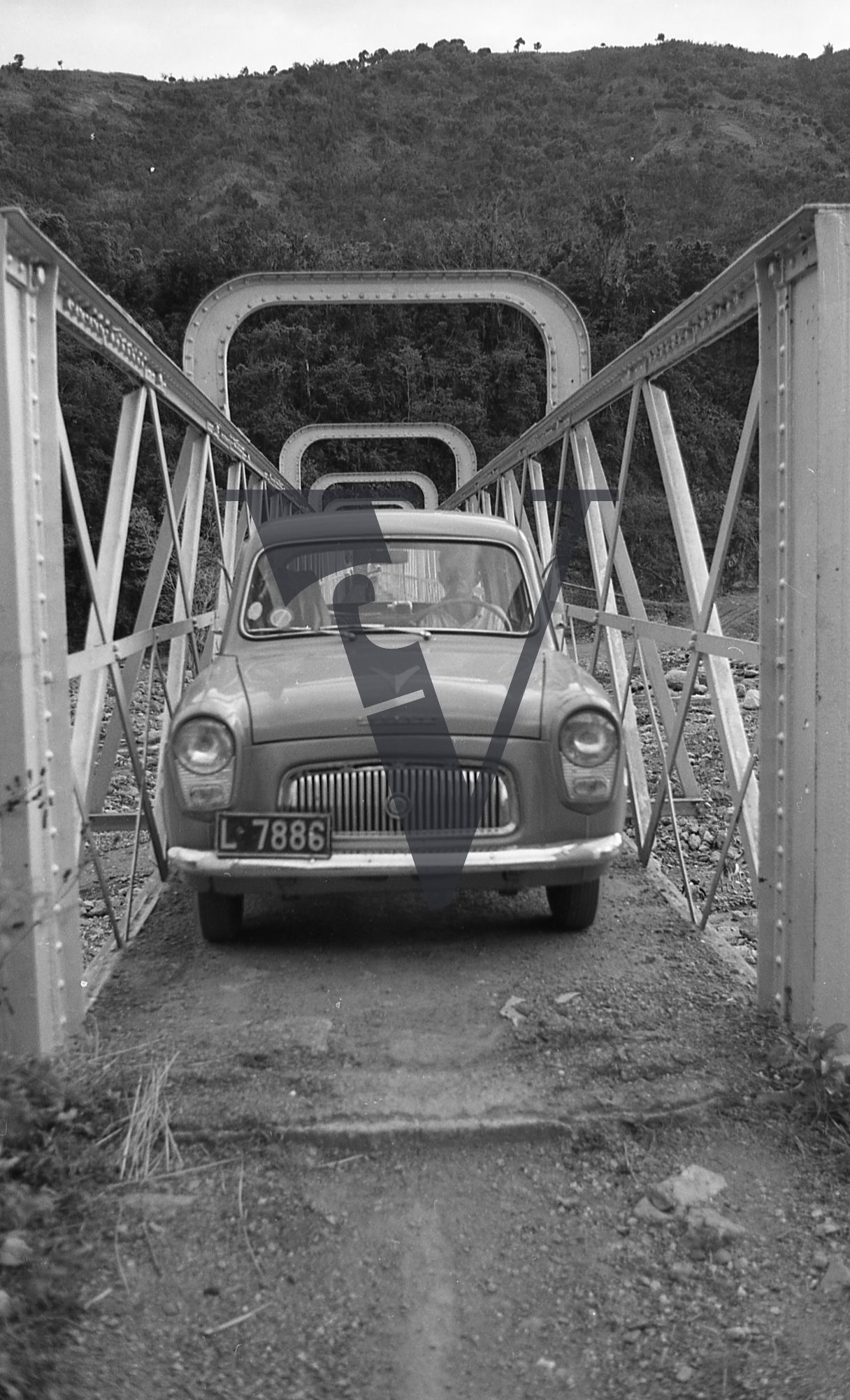 Jamaica, Car on bridge.