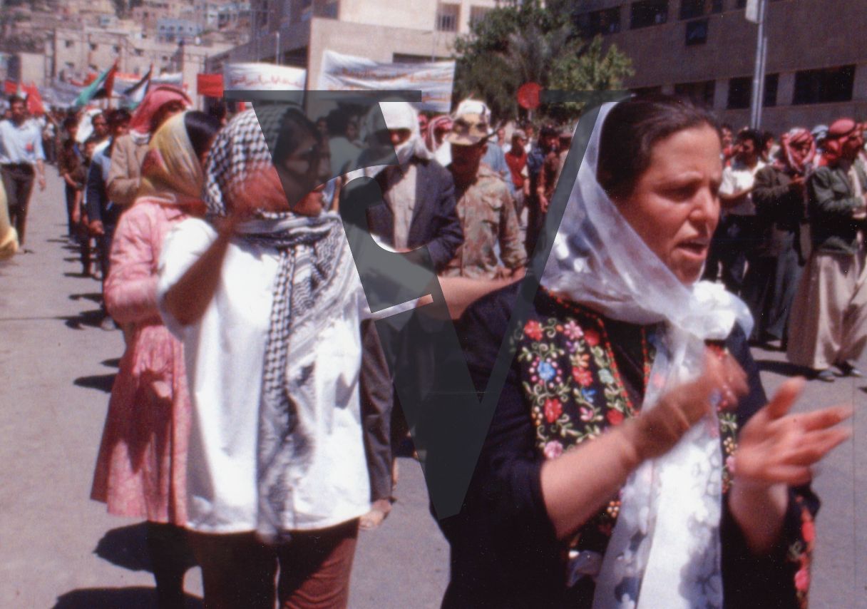 Jordan, Black September, Palestinian women's demo.