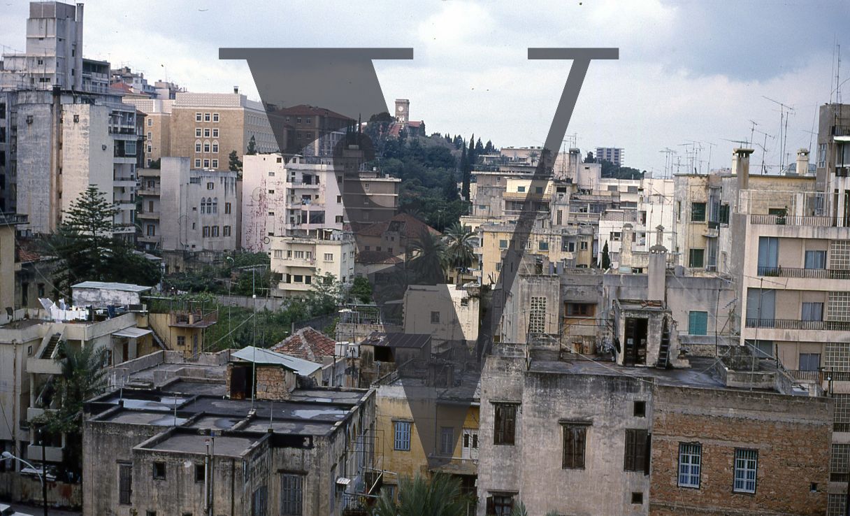 Lebanon, Beirut, General view, rooftop buildings, city.