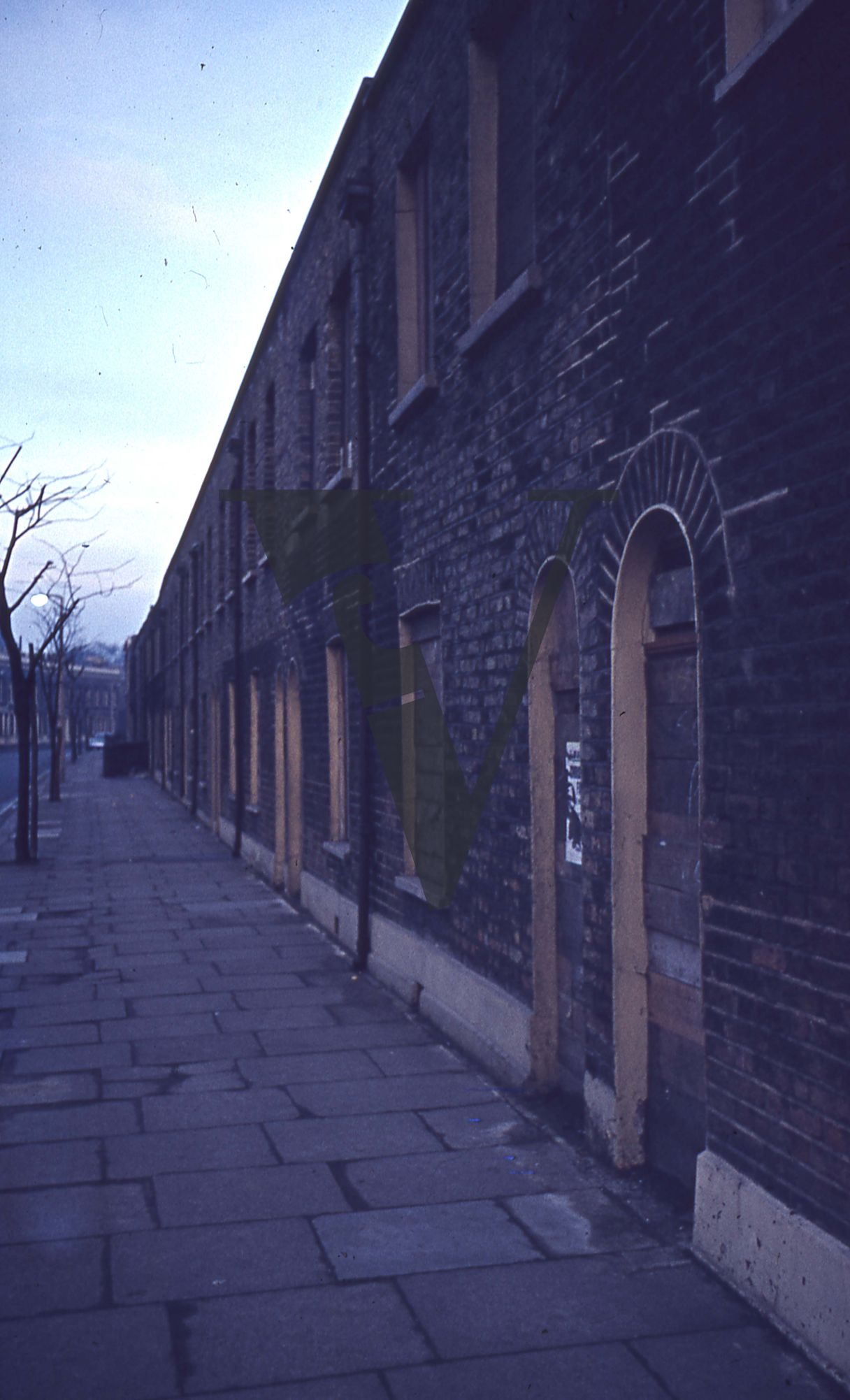 London, Sixties, Bethnal Green, derelict houses.