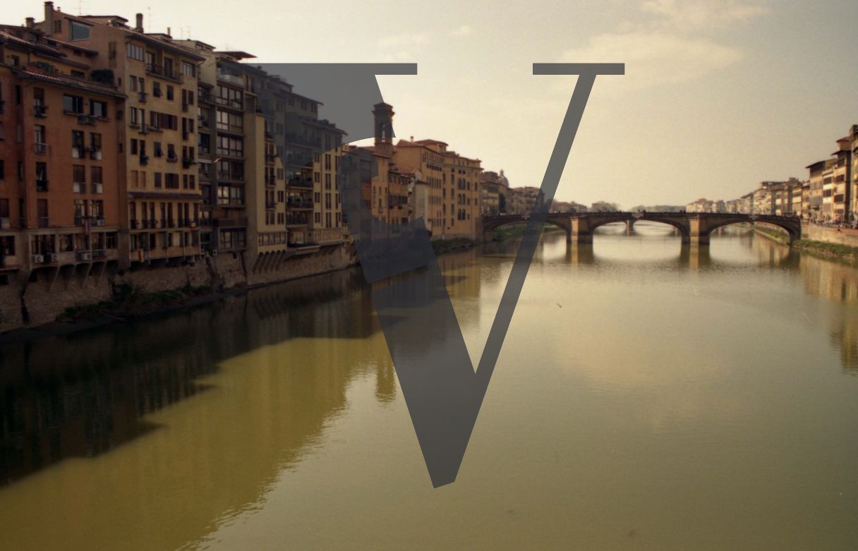 Italy, Bandiera per la Pace, Florence, river, Arno, bridges.