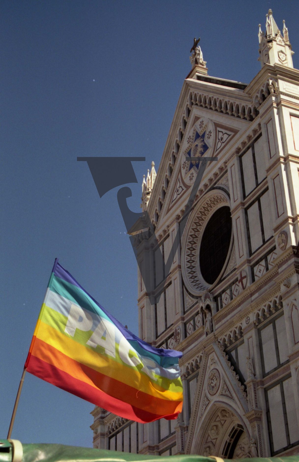 Italy, Bandiera per la Pace, Florence, Cathedral.