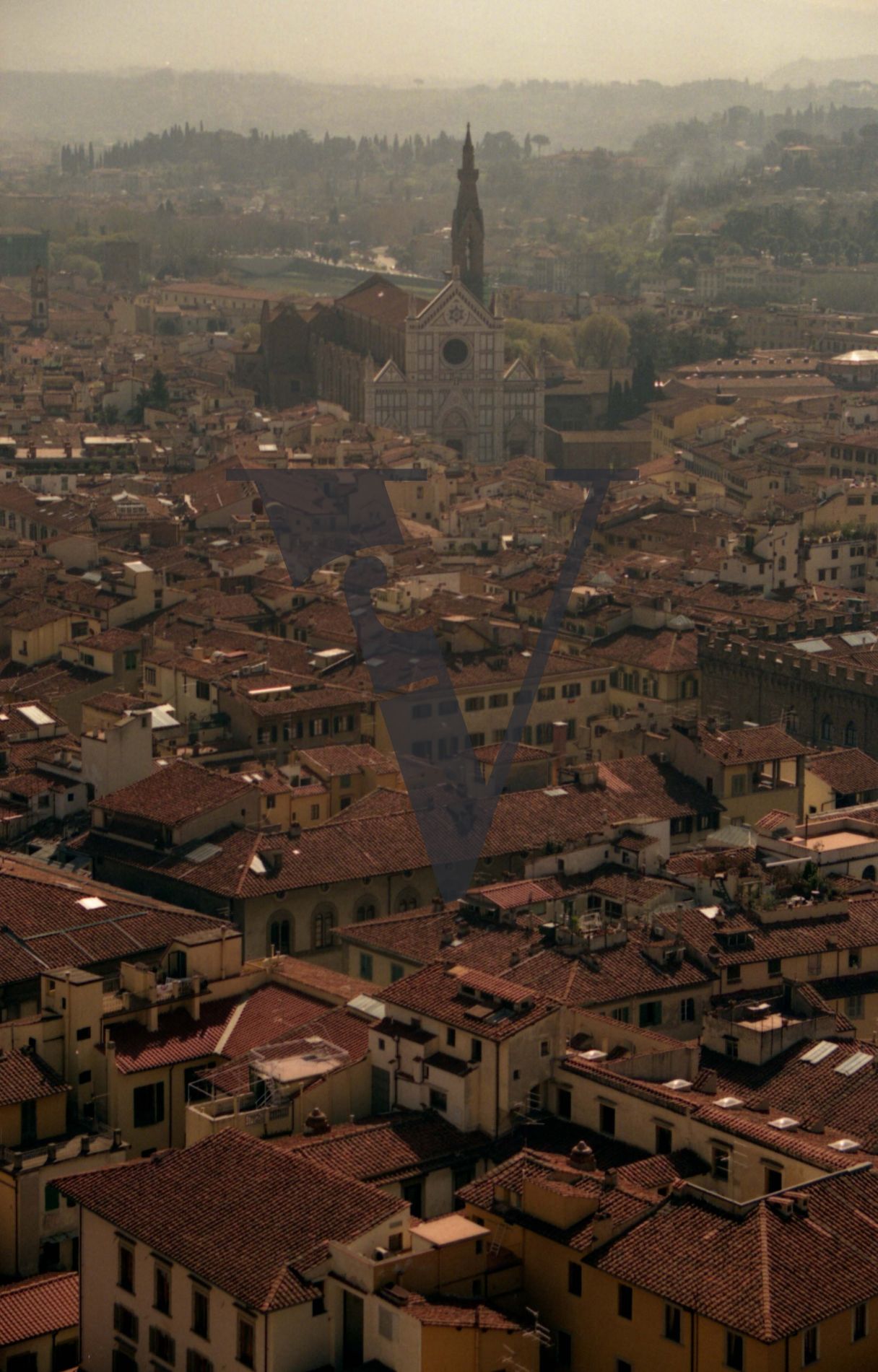 Italy, Bandiera per la Pace, Florence, aerial.