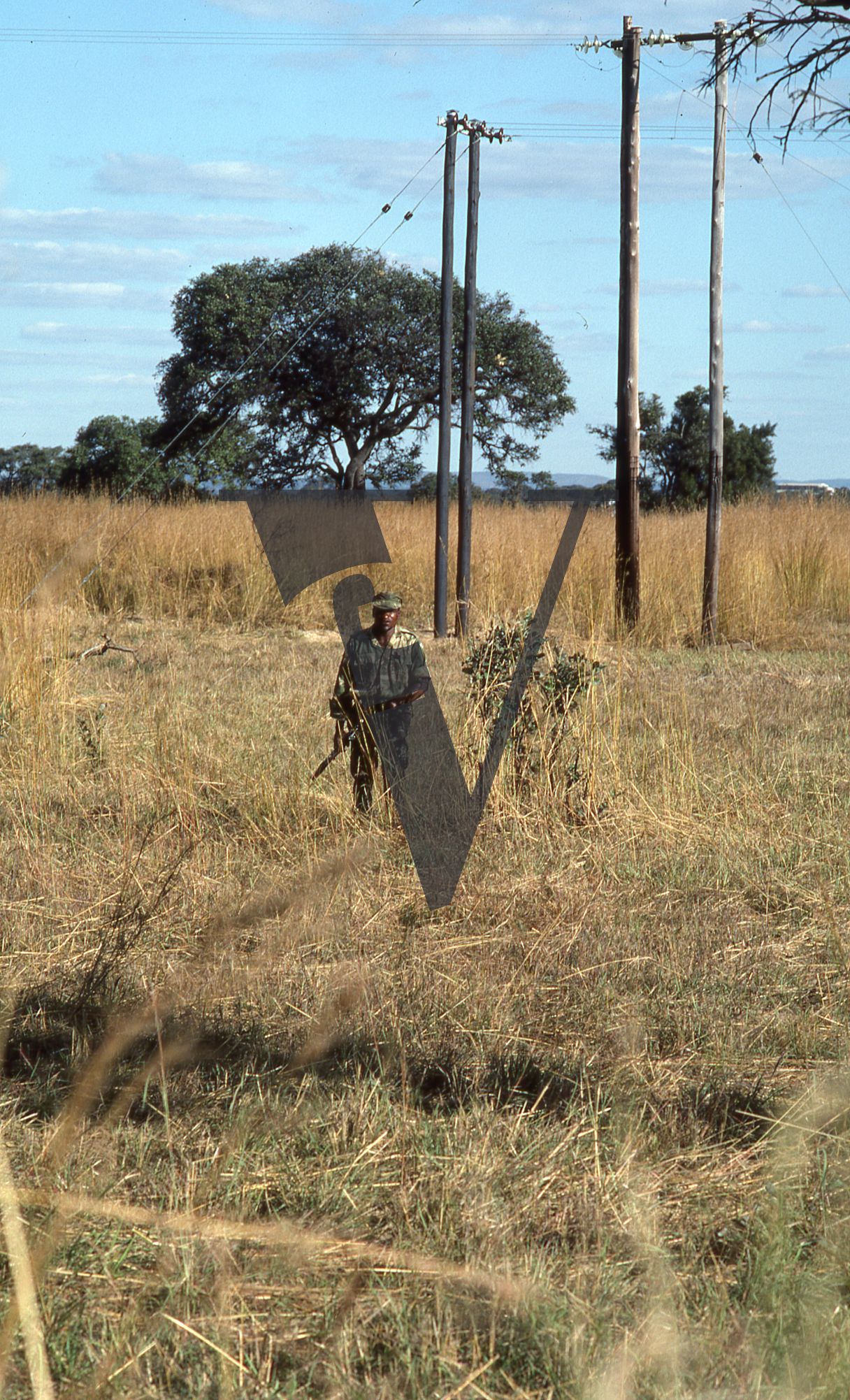 Rhodesia, Rhodesian Light Infantry, soldier, portrait, landscape, long shot.