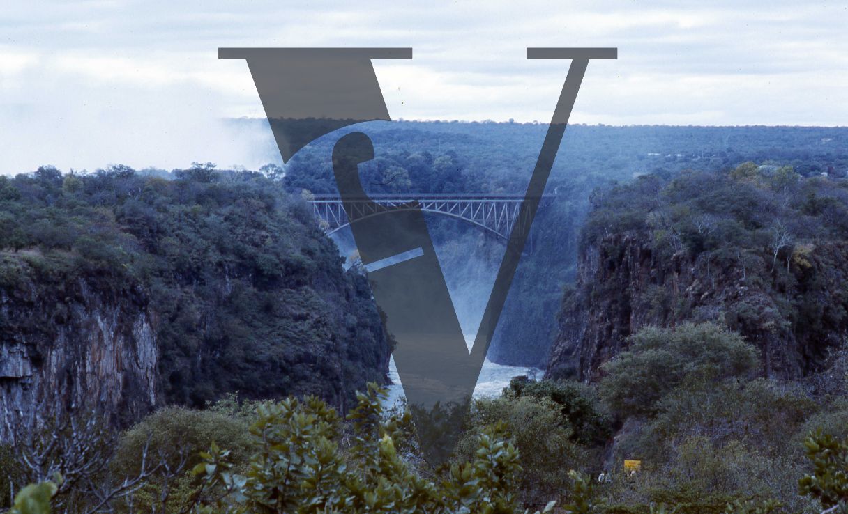 Rhodesia, Victoria Falls, bridge, landscape.