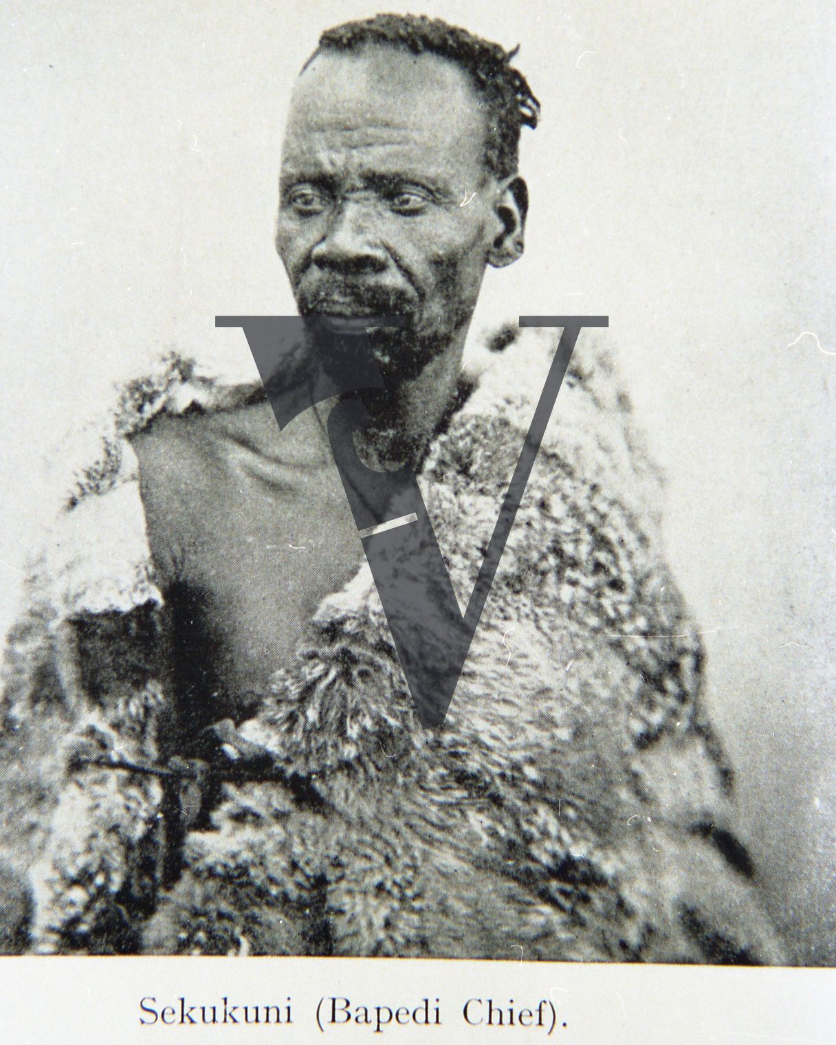 Rhodesia, historical image, Sekukuni, Bapedi chief, portrait.