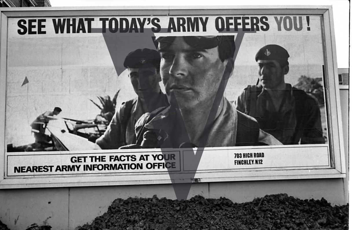 Royal Hospital, Chelsea Pensioners, army recruitment, billboard.