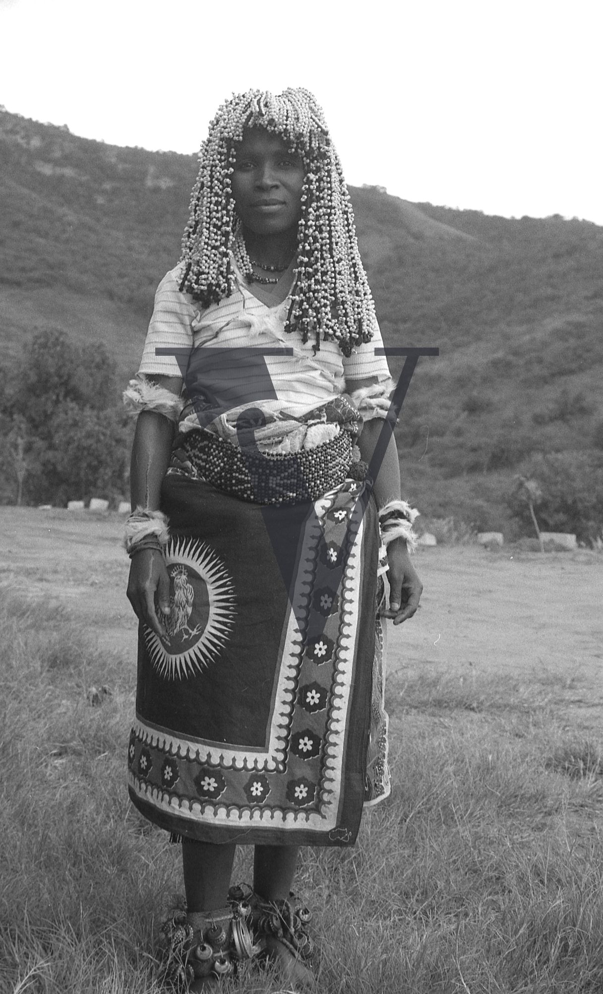 Sangoma, Zululand, Sangoma, portrait, black and white.