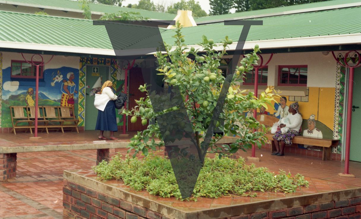 Sangoma, Zululand, Inyanga, Valley Trust, courtyard.