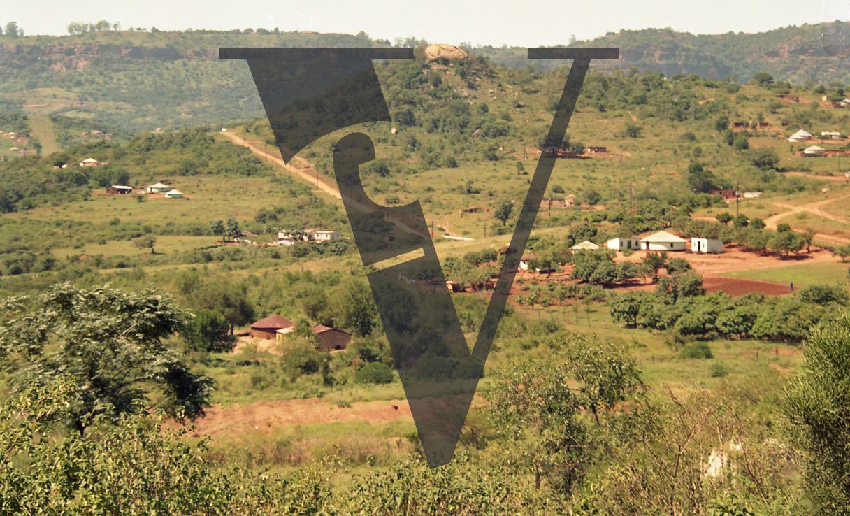 Sangoma, Zululand, Inyanga, rural landscape, housing.