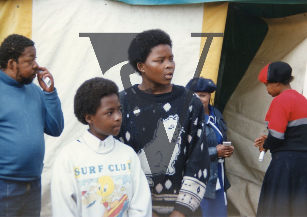 South Africa, Soweto, two young mourners.
