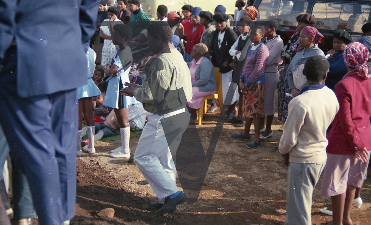 South Africa, Soweto, Peter Ngwenya, playwright, mourners.