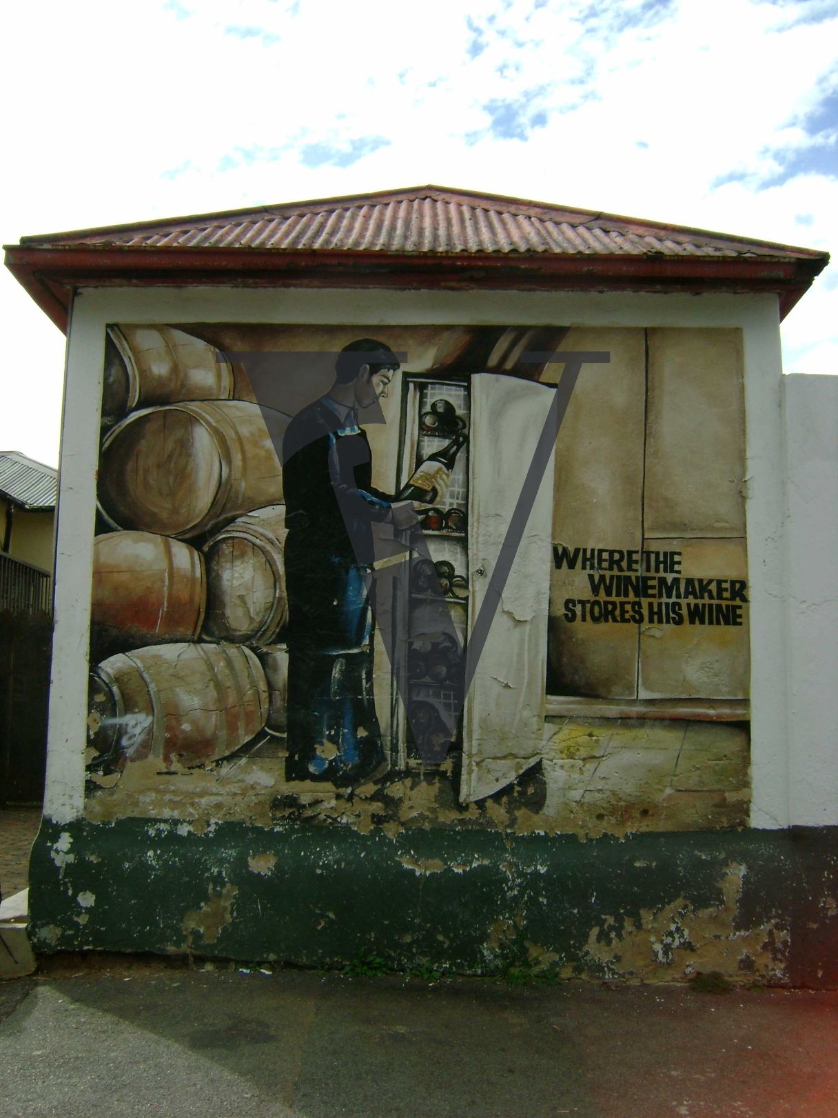 Johannesburg, street art, Where The Winemaker Stores his wine.