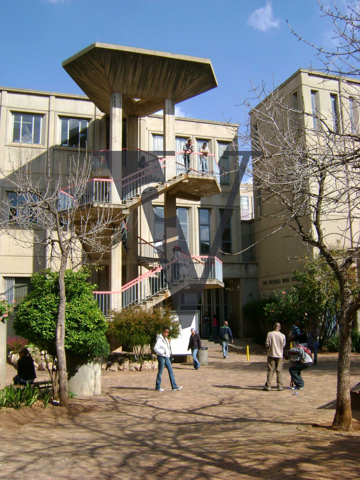 Johannesburg, Wits University, campus view.