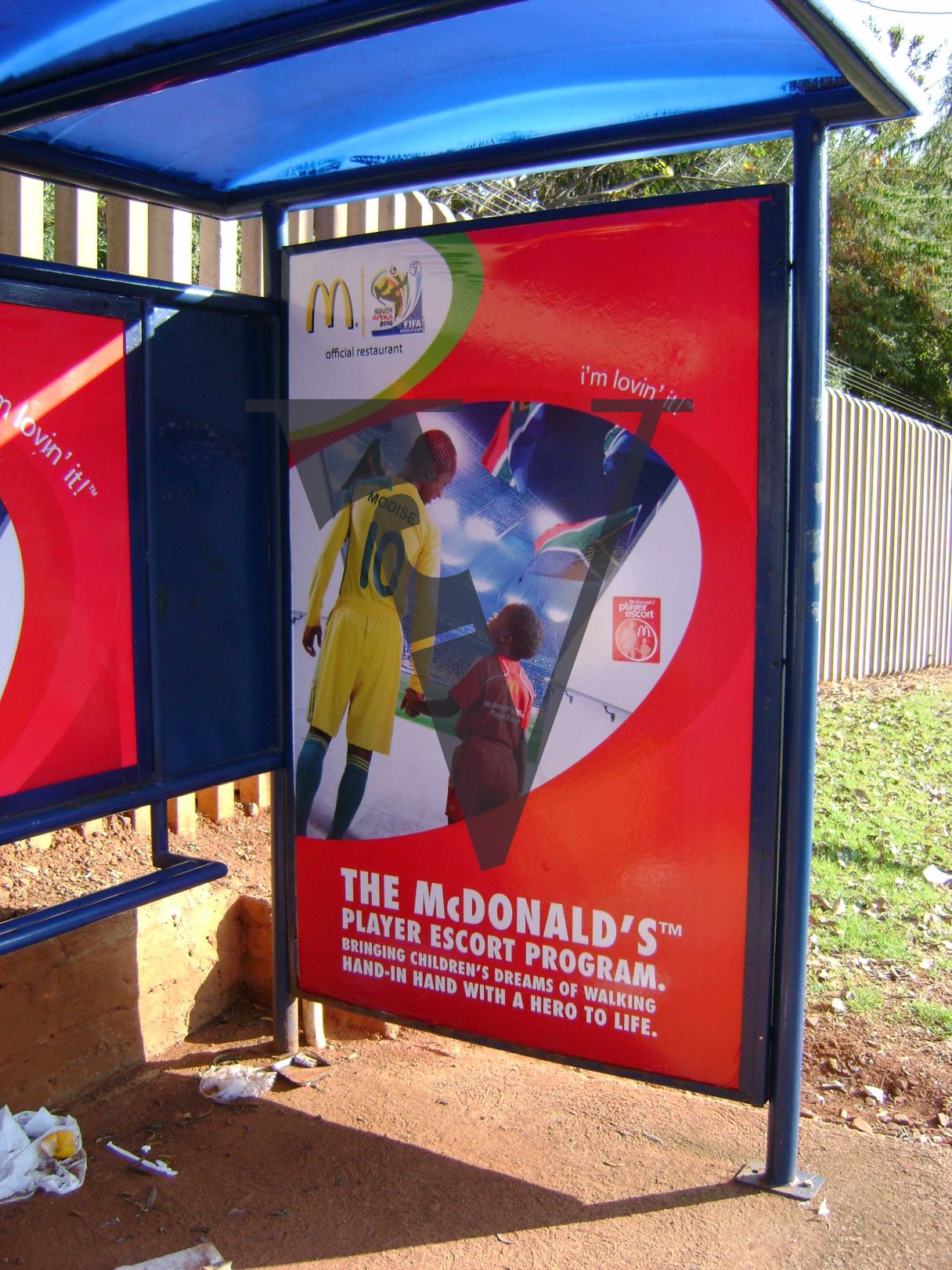 Johannesburg, bus poster, McDonald's Player Escort Program, World Cup.