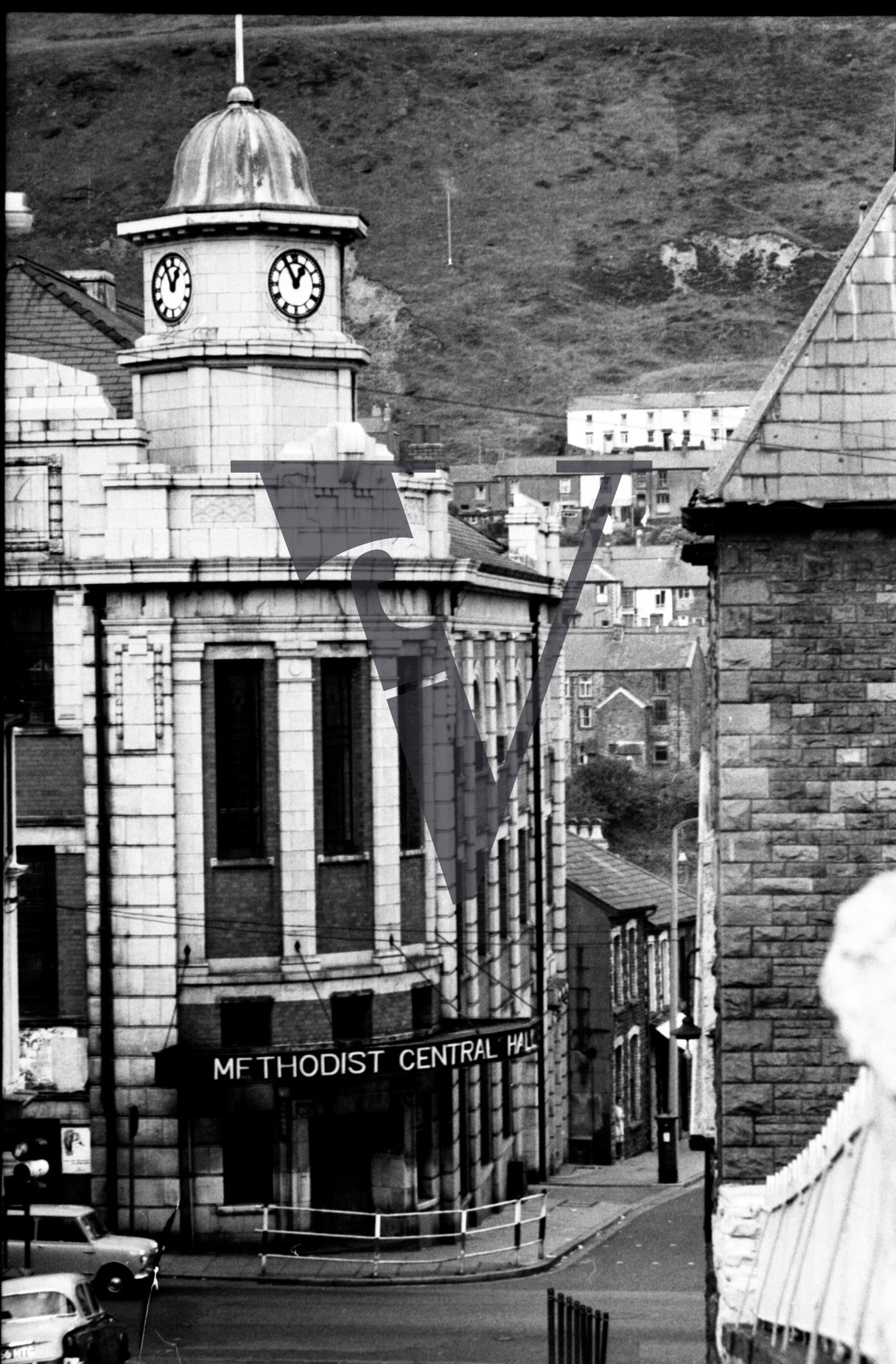 Tonypandy, Wales, Mining Community, Methodist Central Hall, street view.