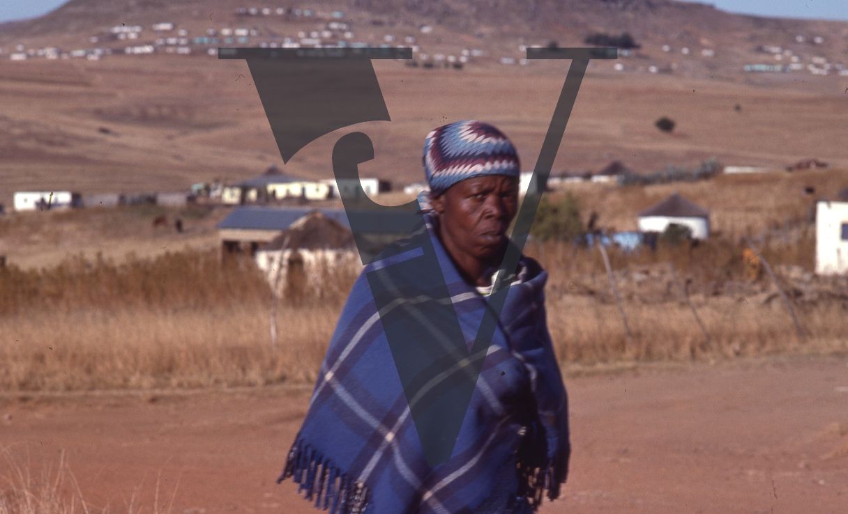 South Africa, Transkei, landscape, village, woman, portrait.
