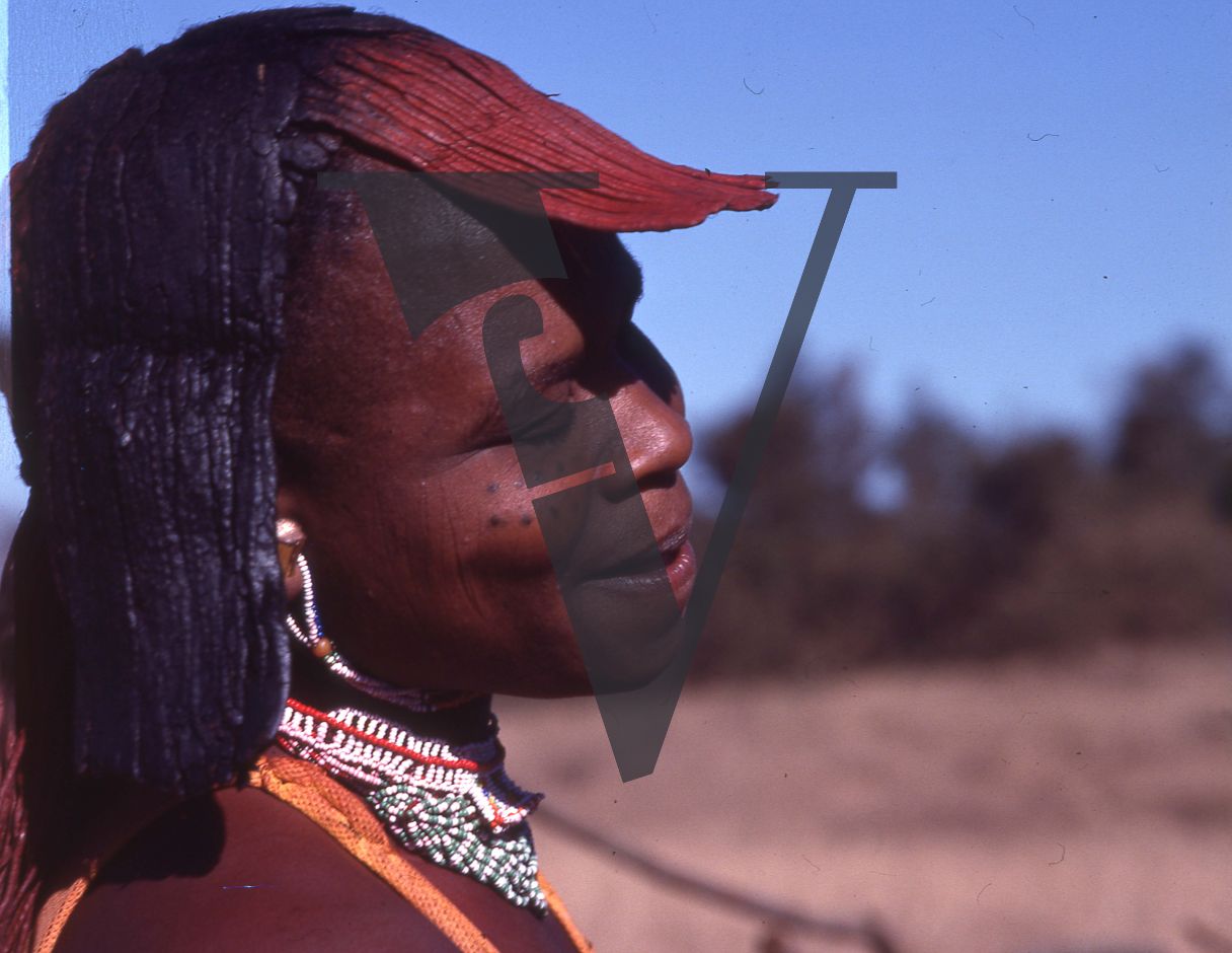 South Africa, Transkei, Xhosa woman, profile, portrait, headshot.