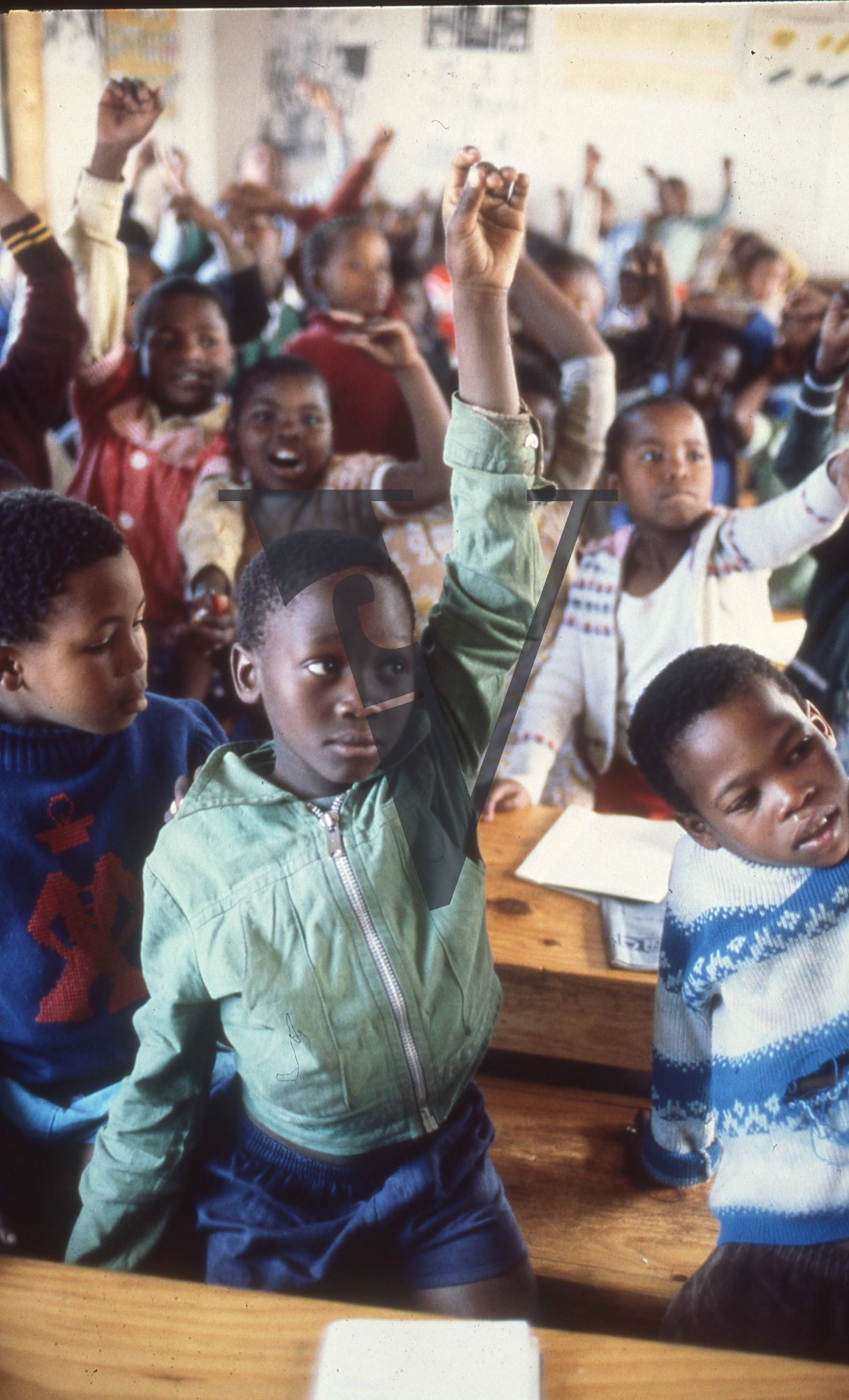 South Africa, classroom, schoolchildren.
